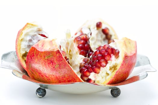 closeup of a pomegranate