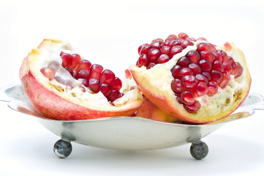 closeup of a pomegranate