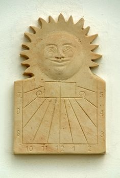 Carved stone prepared to build a solar clock in Majorca