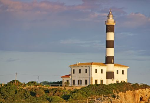 Punta de ses Crestes lighthouse in Porto Colom (Majorca - Spain)