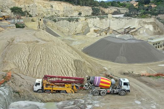 Open air Gravel quarry in Spain