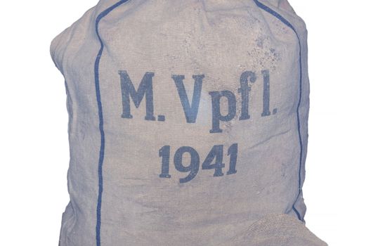 Age jute sack. Navy catering bags with stamping M.Vpfl. 1941