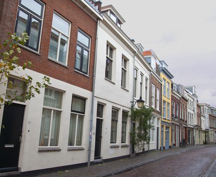 Typical Dutch houses in Utrecht, The Netherlands