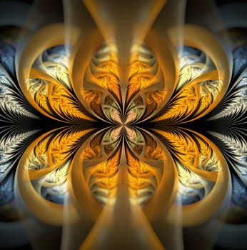 abstract curles, fractal. Computer generated fractal artwork for design.