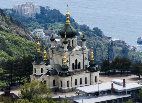 Orthodox church in a daylight in an ancient place