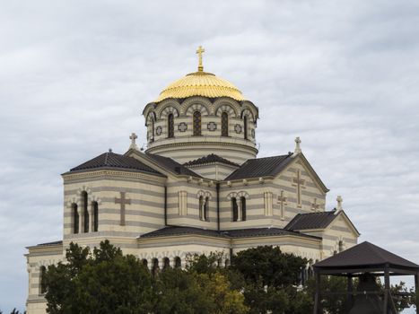 Orthodox church in a daylight in an ancient place