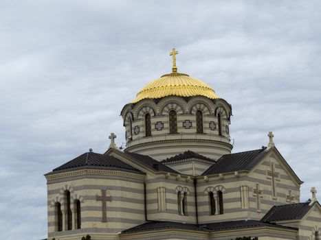 Orthodox church in a daylight in an ancient place