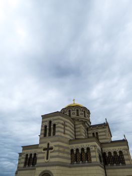 Orthodox church in a daylight in an ancient place