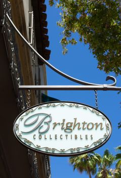 SANTA BARBARA, CA/USA - JULY 26, 2015: Brighton Collectibles store and sign. Brighton Collectibles is an accessories manufacturer and retailer in the United States.