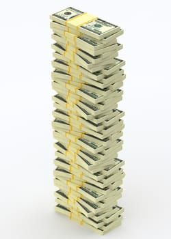 Big money stack from dollars usa. Finance concepts