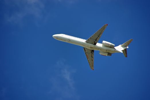 Passenger aircraft taking off from Majorca
