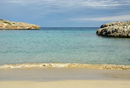 Spanish beach of Cala Marsal in Majorca