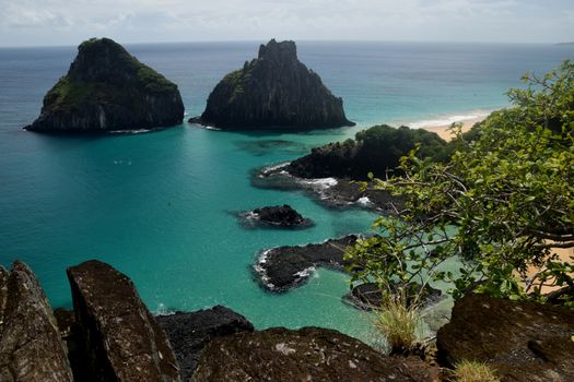 Crystalline sea beach in Fernando de Noronha,Brazil