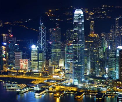Hong Kong skylines at night