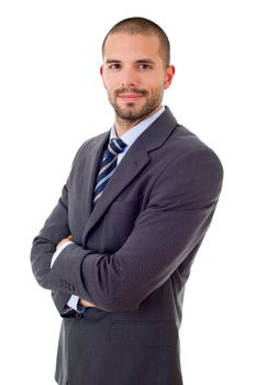 young business man portrait isolated on white