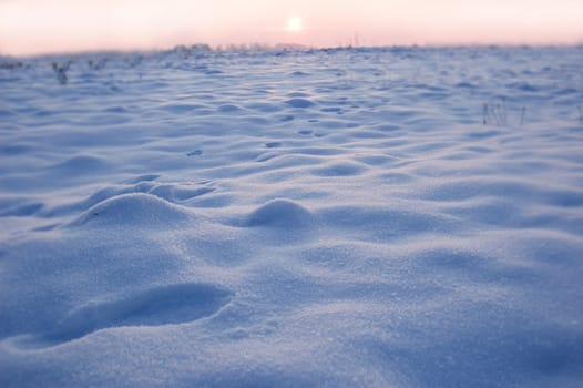 Winter conceptual image. Ice desert.