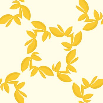 Tile pattern of golden leaves as seamless wallpaper