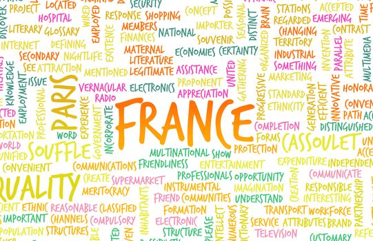 France as a Country Abstract Art Concept