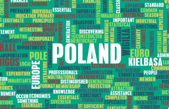 Poland as a Country Abstract Art Concept