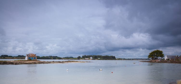 Saint Cado peninsula in river Etel in Brittany