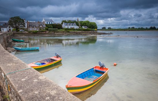 Saint Cado peninsula in river Etel in Brittany