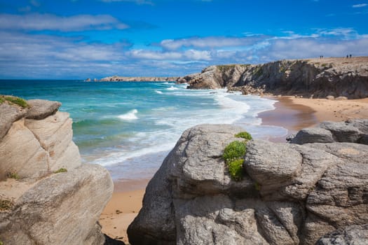 Cote Sauvage at the west side of peninsula Quiberon