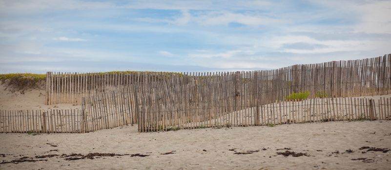 On a sandy beach in the department Finistere in Brittany