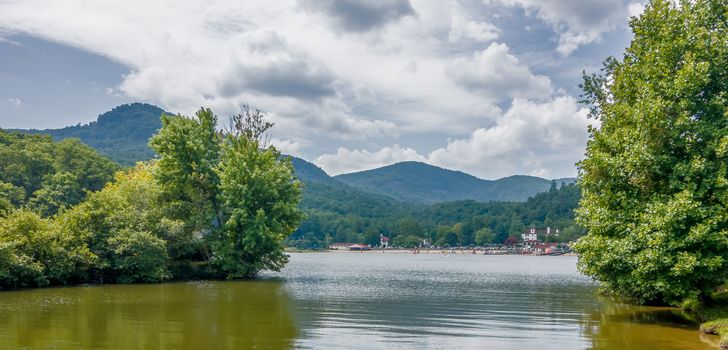 lake lure and chimney rock landscapes