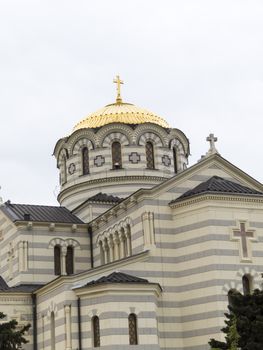 Orthodox church in a daylight in an ancient place