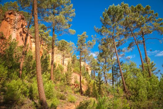 Roussillion in Provence famous for the ocher quarries