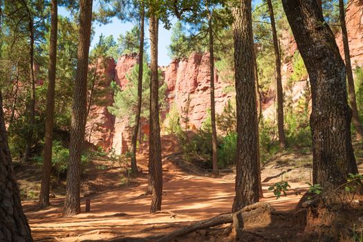 Roussillion in Provence famous for the ocher quarries