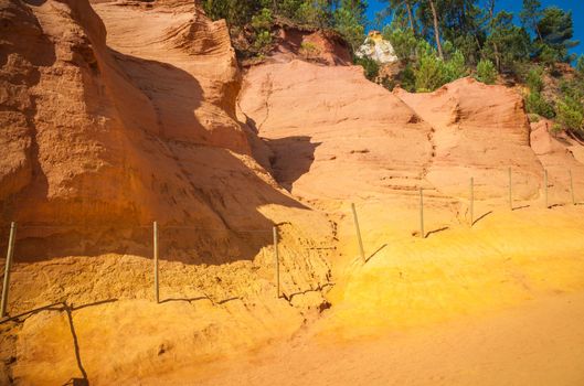 Roussillion in Provence famous for the ocher quarries