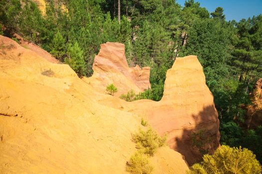 Roussillion in Provence famous for the ocher quarries