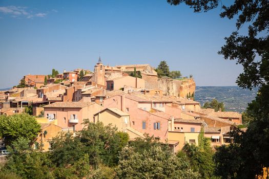 Roussillion in Provence famous for the ocher quarries