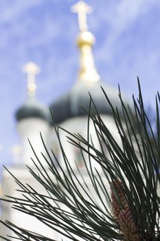 Orthodox church in a daylight in an ancient place