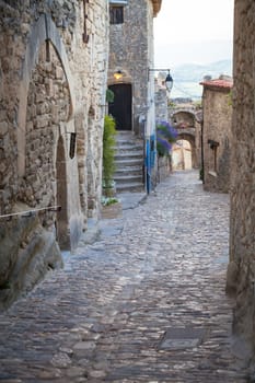 In the streets of Lacoste, a small village in Provence