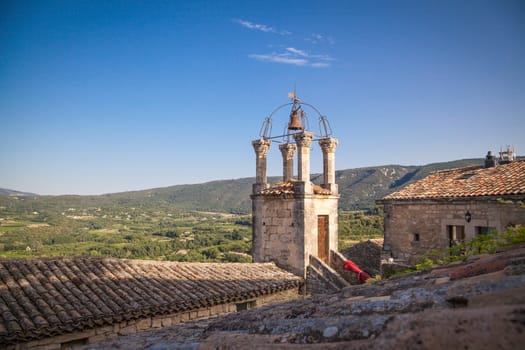 In the streets of Lacoste, a small village in Provence