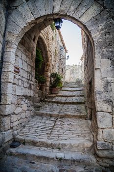 In the streets of Lacoste, a small village in Provence