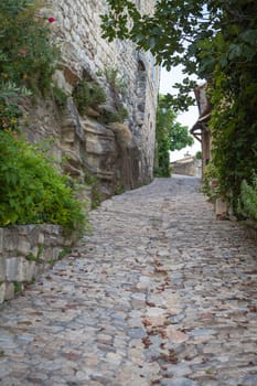 In the streets of Lacoste, a small village in Provence