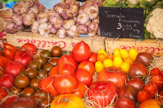 Vegetables on a market in Provence, France