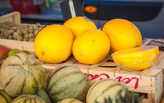 Fruits on a market in Provence, France