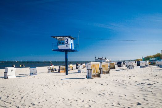 Beach chairs on the Baltic Sea beach