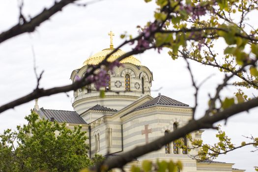 Orthodox church in a daylight in an ancient place