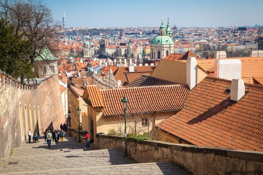 View over the old town of Prague