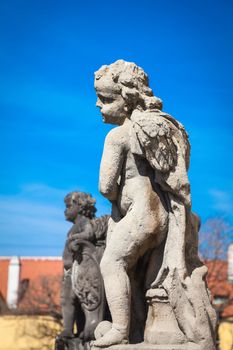 Angel in front  of the Loreto Church in Prague