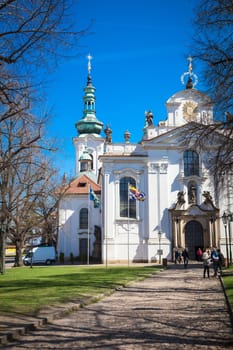 Church of Strahovsky monastery in Prague in the Czech Republic