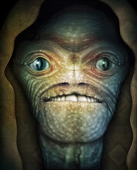 Digital Illustration of an alien.