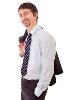 young business man portrait isolated on white