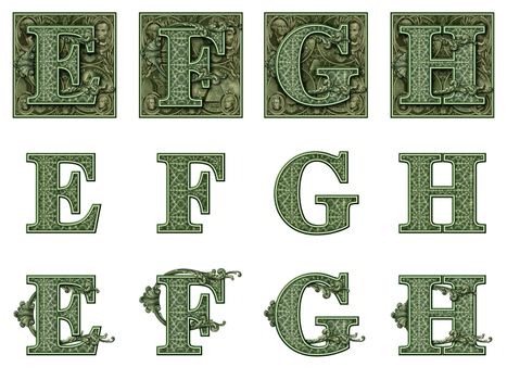 Photo-Illustration using parts of U.S. currency bills retouched and re-illustrated to create a new Money-themed alphabet. Eight total files can be downloaded to get a complete set.