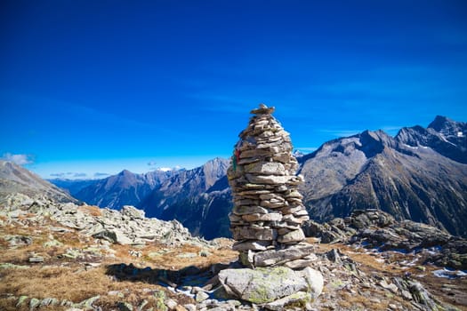 Landscapes in the Zillertaler Alps in Austria